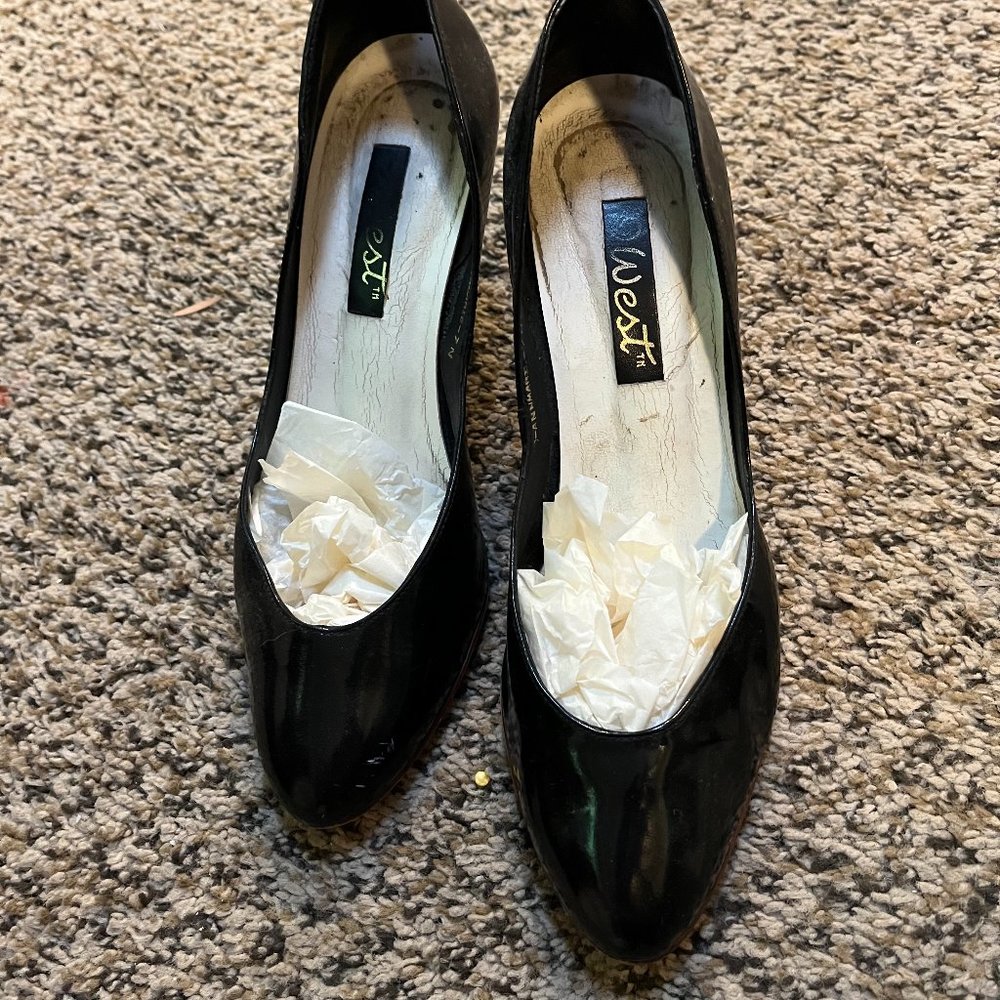 9West Heels Black Patent - 6W